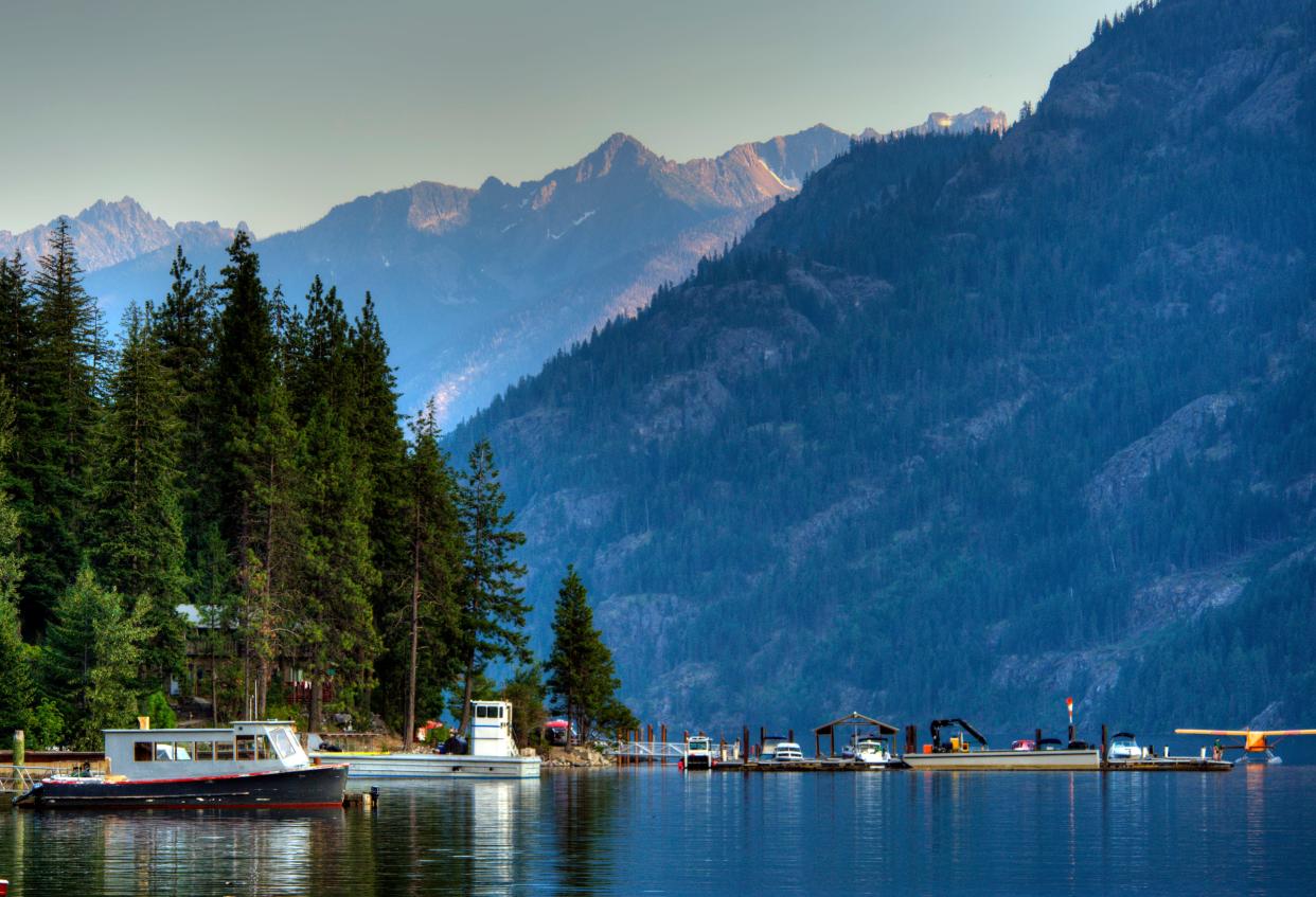 Stehekin, at the headwaters of Lake Chelan, "is based on a Salishan word meaning "the way through" or "turning around place" in Lushootseed, according to North Cascades National Park.