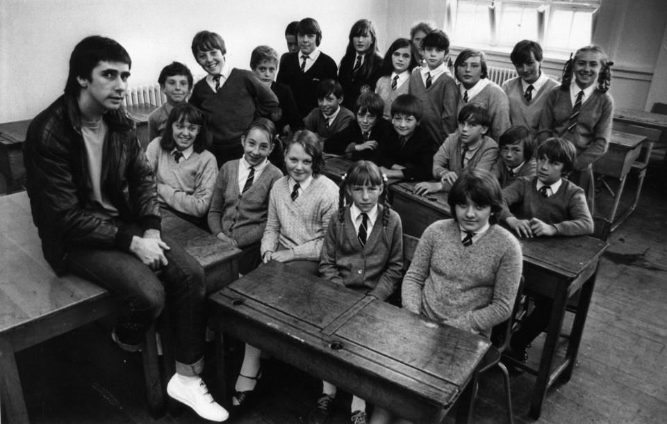 Phil Redmond, television producer and screenwriter known for creating several popular television series such as Grange Hill (BBC One, 1978-2008), Brookside (Channel 4, 1982-2003) and Hollyoaks (Channel 4, 1995 -), picture shows Phil Redmond (centre) with brother Lawrence (left) and father Lawrence (right), Thursday 10th January 1980. (Photo by John Davidson/Mirrorpix/Getty Images)