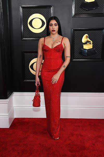 grammys 2023 red carpet lourdes leon