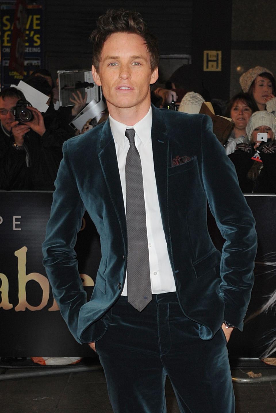 <p>Never one to shy away from velvet at the Les Miserables World Premiere 2012 [Photo: PA] </p>