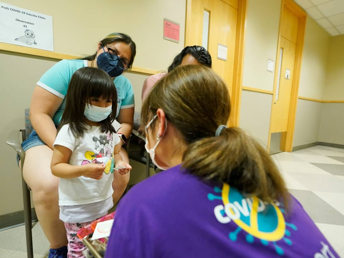 Alberta has yet to release its plan to rollout the Moderna vaccine for children between the ages of six months and five years old. Health Canada authorized the shots in mid-July. (Ted S. Warren/AP PHoto - image credit)