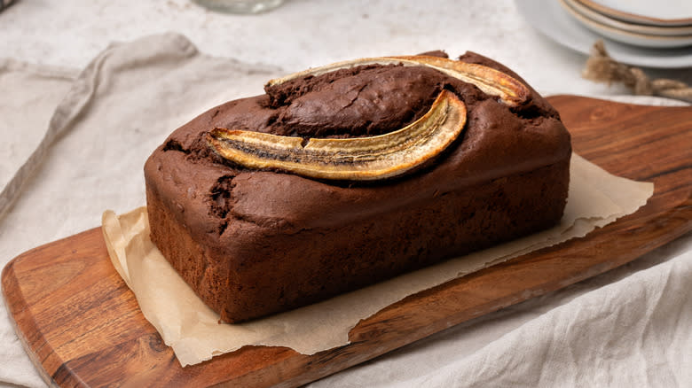 spiced chocolate rum banana bread