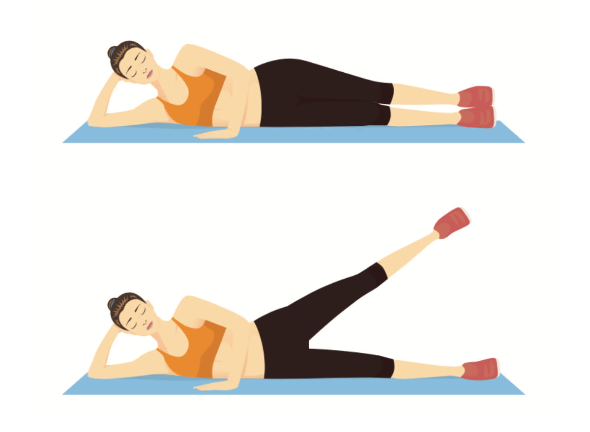 side lying leg raises illustration