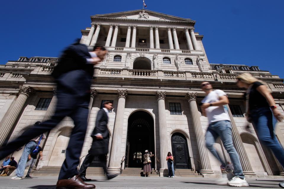 Sunshine over the Bank of England on Thursday – but more gloom for borrowers (EPA)