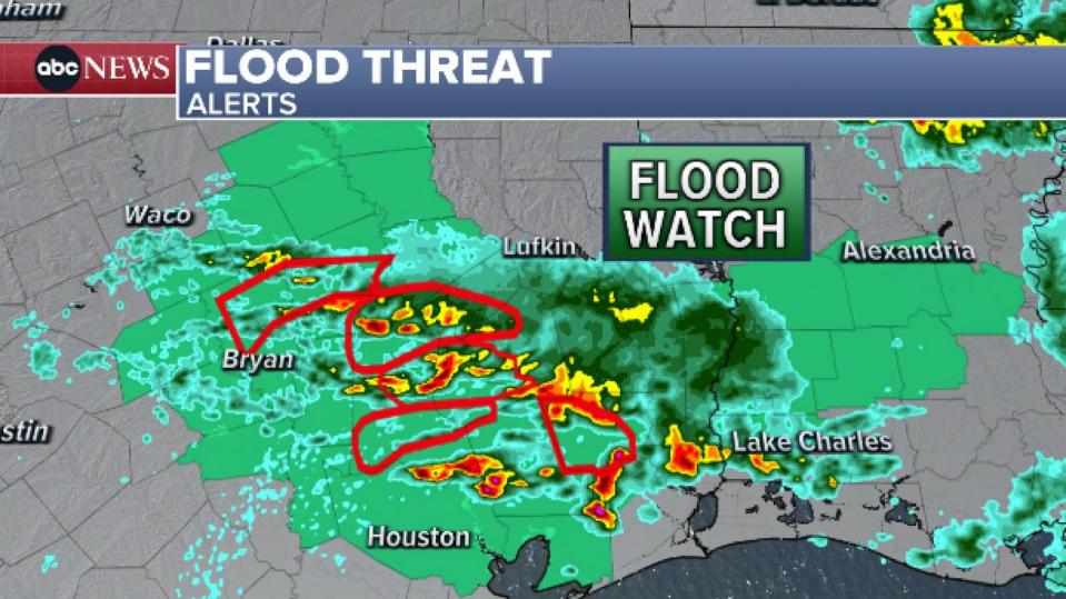 PHOTO: Flood threat alerts. (ABC News)