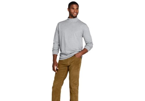 Lands' End Men's Super-T Mock Turtleneck. (Photo: Amazon)