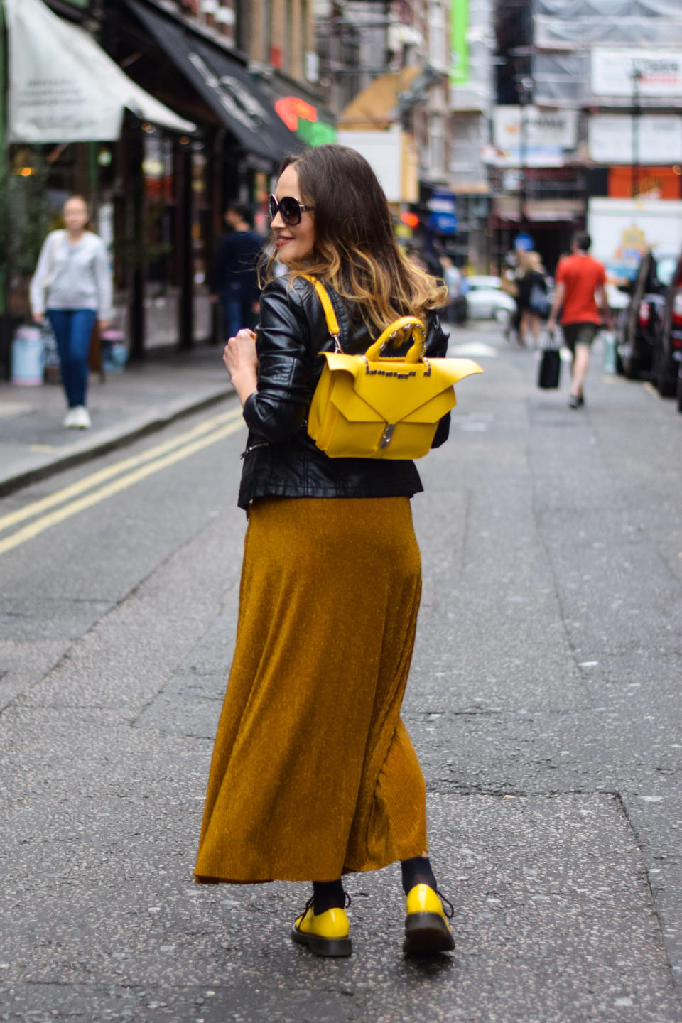 <p>Who: Corina Dumitriu <br>Outfit: Zara dress, The Changing Factor backpack, Dr martens shoes</p>