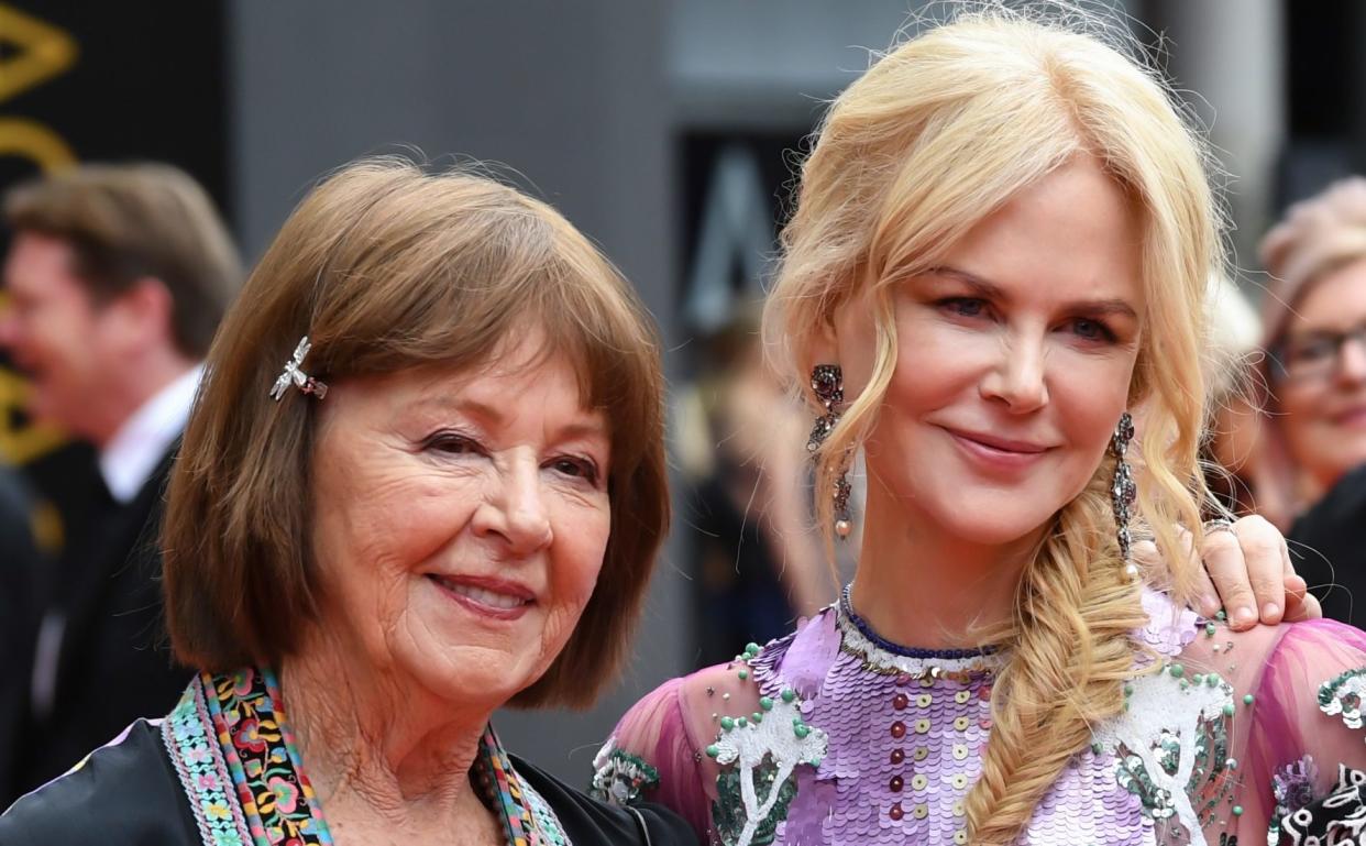 Actress Nicole Kidman with her mother Janelle Ann Kidman