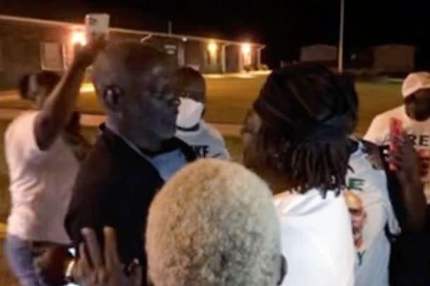 PHOTO: Video footage shows Crosley Green being embraced by tearful loved ones upon his release from a Florida prison in 2020. (Crowell & Moring law firm)