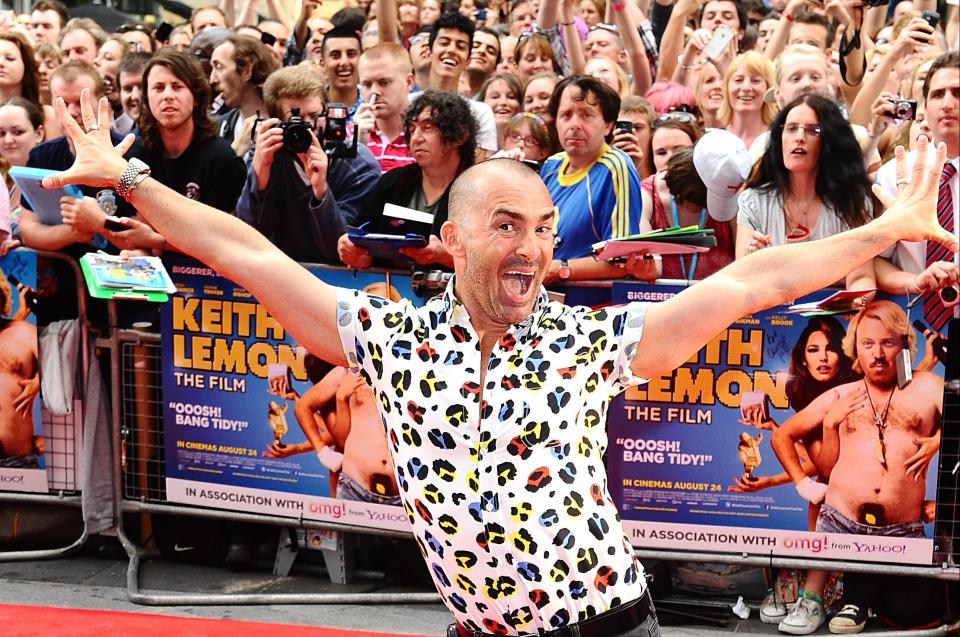 Louie Spence arriving for the UK Premiere of Keith Lemon : The Film, at the Vue West End, London.