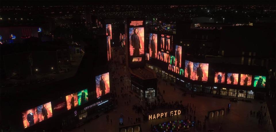 Saudi Arabia’s Riyadh Blvd takeover with 68 LED billboards/Credit: Italia Film<br>