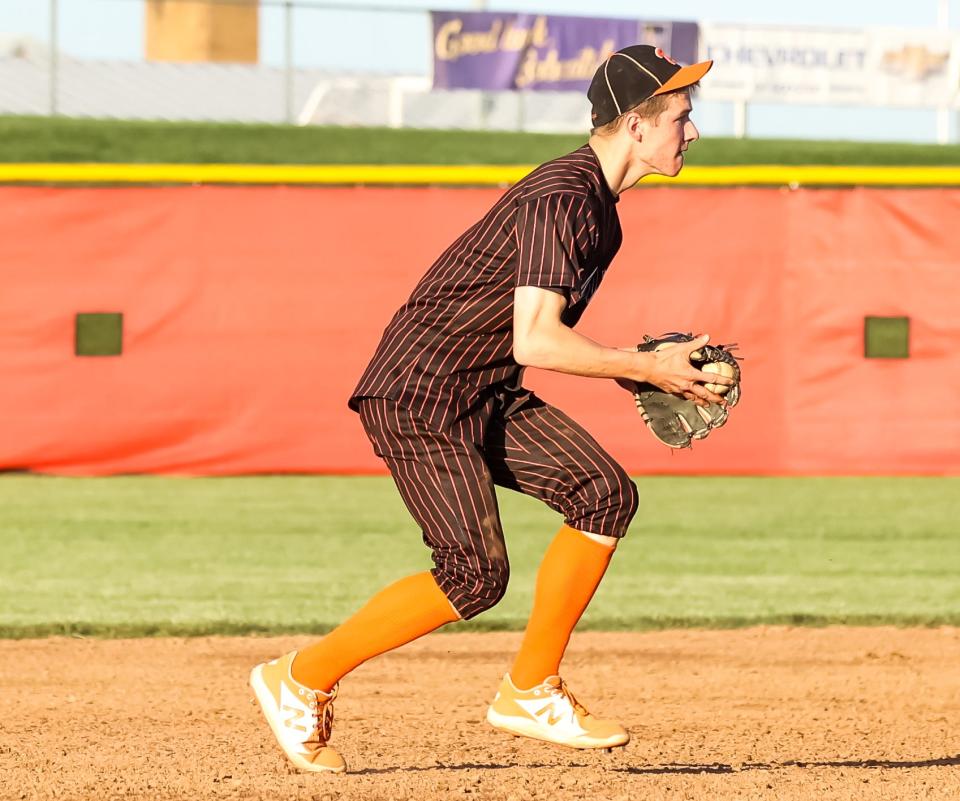 Jack Steiner, shown here earlier in the season, sent Dalton to the next round with his walk-off infield single in the seventh inning against Columbia.
