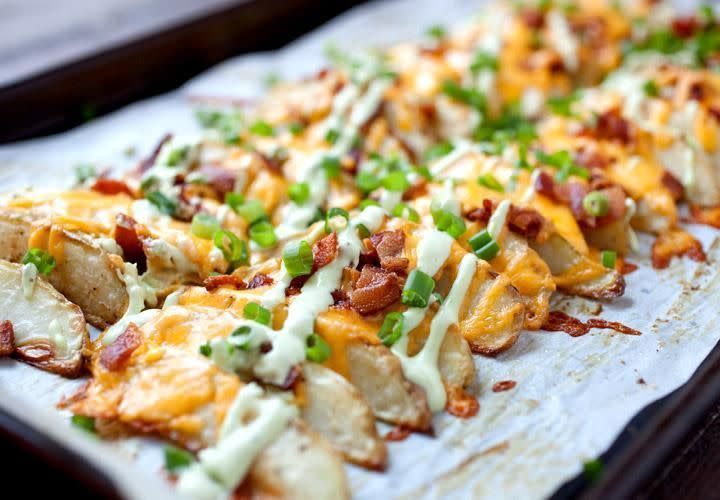 Cheesy Loaded Potato Wedges