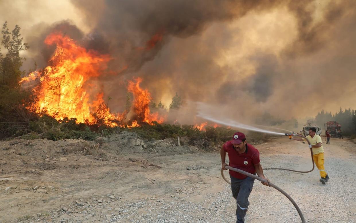 Villages and some hotels have been evacuated in tourist areas - Zuma Press / eyevine