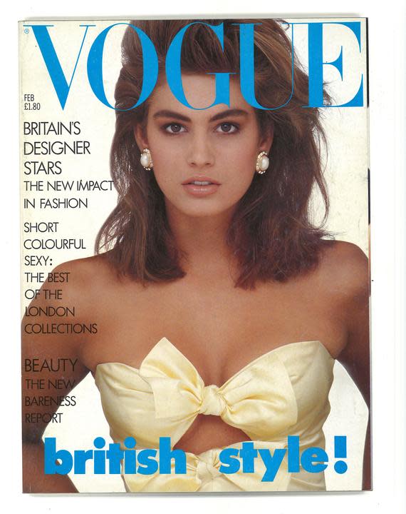 <p>Pourtant ce grain de beauté n’a pas toujours été bien vu. La preuve en février 1987. Pour la première fois en couverture du Vogue britannique, Cindy Crawford voit son grain de beauté retiré. À cette époque, la jeune femme née dans l’Ilinois met ses études de côté pour poursuivre sa carrière dans le mannequinat. Qui se poursuivra pendant plus de trente ans ! (crédit DR) </p>