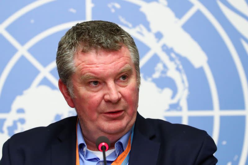 Michael J. Ryan, Executive Director of the World Health Organization (WHO) Health Emergencies Programme speaks during a news conference on the situation of the coronavirus, in Geneva