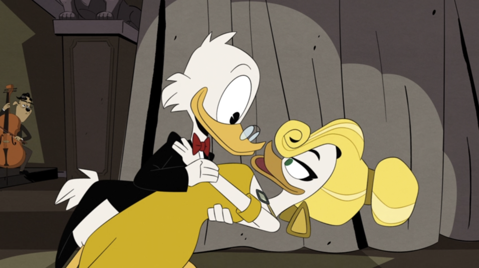 Scrooge McDuck and his former love Goldie O'Gilt meet again after many years. (Photo: Disney)