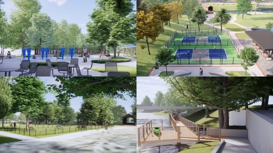 Renderings of the planned park expansion project in Ada Township. (Courtesy Progressive Companies/Connecting Community in Ada)