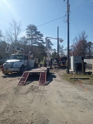 Dominion Energy connecting Greenwave's second shredder to the power grid at its Carrollton, VA facility on March 21, 2024