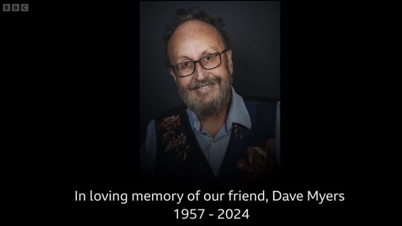 The show ends with a tribute to Dave Myers. (BBC screengrab)

