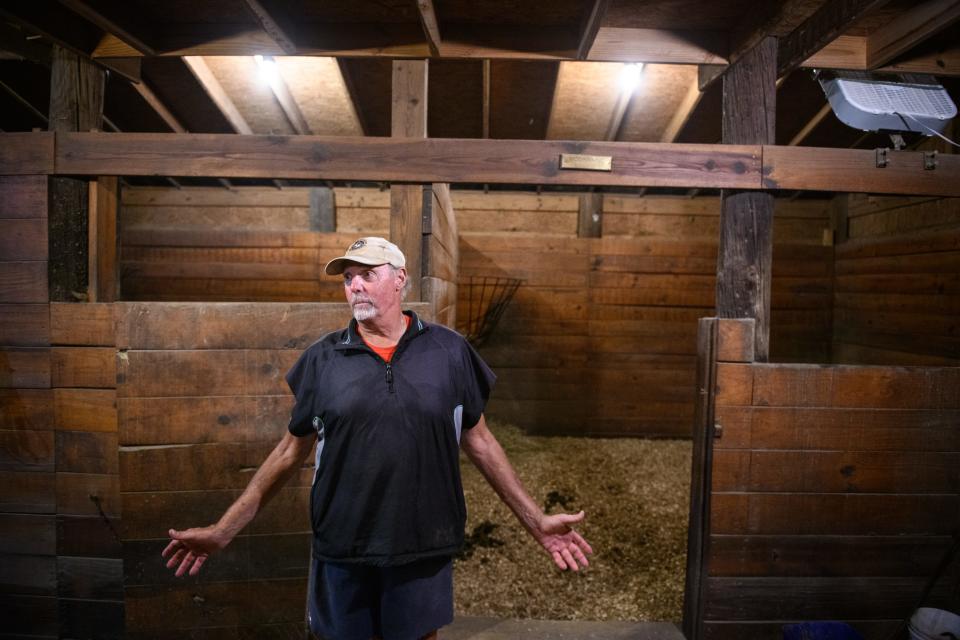 Chuck Marrs talks about his frustration with the sudden rat infestation in his rural community, which he blames on a nearby industrial chicken farm.