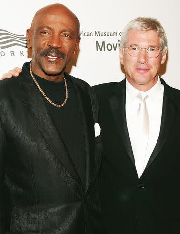 <p>Evan Agostini/Getty</p> Louis Gossett Jr., left, and Richard Gere, right, pose together at the American Museum Of The Moving Image Salute To Richard Gere at The Waldorf-Astoria Hotel April 20, 2004