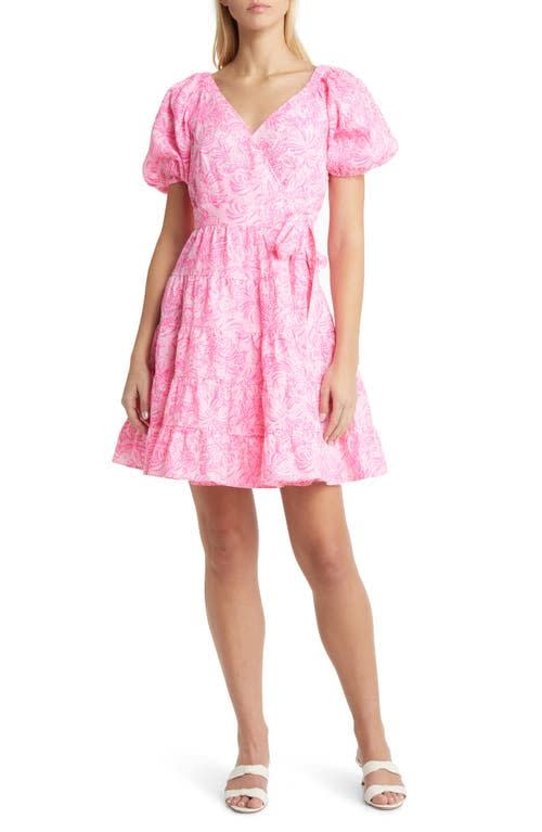 Iralee Floral Tiered Linen Dress