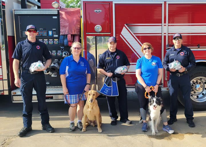 Tyler Obedience Training Club donating pet oxygen masks to Athens Fire Department, courtesy of the Athens Fire Department