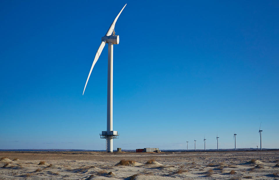Wind power is limited in part by how expensive it can be to make each turbine.