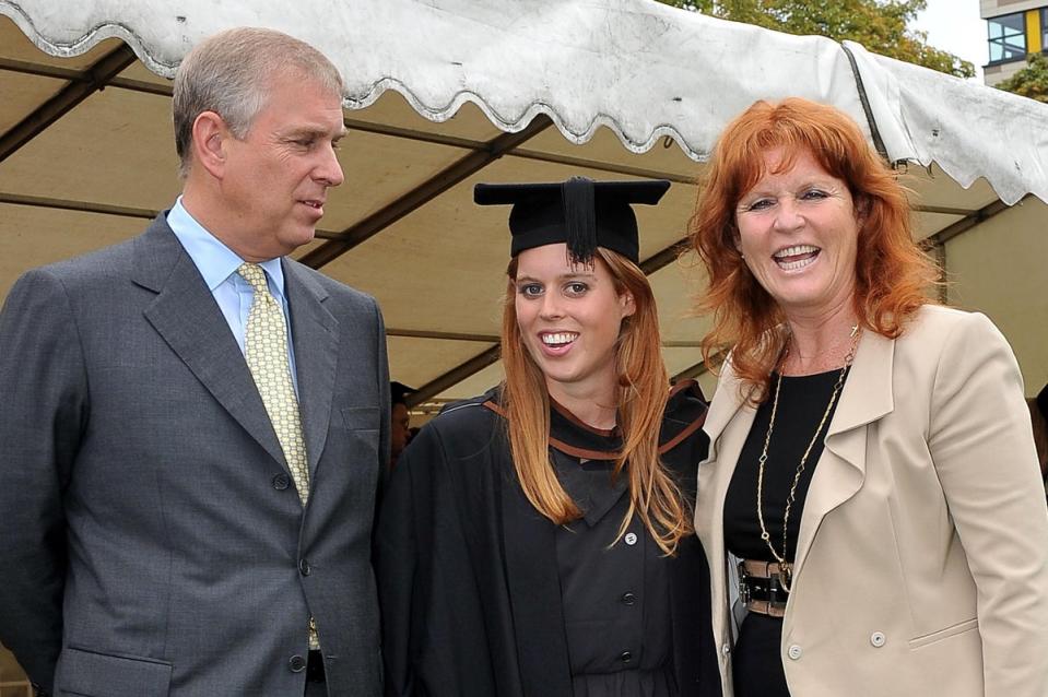Princess Beatrice with her parents Prince Andrew and Sarah Ferguson (PA Wire)