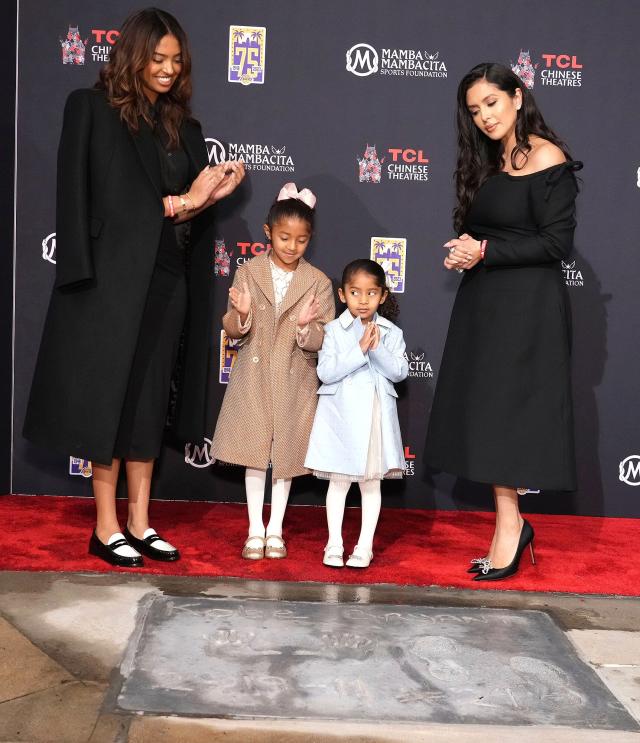 Kobe Bryant s Daughters 3 and 6 Put Hands in Late Dad s  