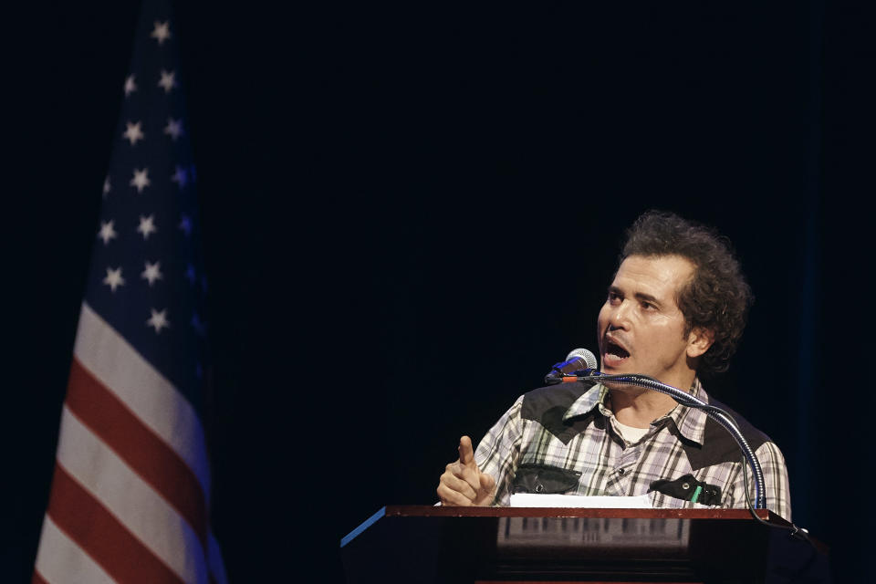 Actor John Leguizamo speaks at the Town Hall theater in New York City, Jan. 29, 2018. (Photo: Darren Ornitz/Reuters)