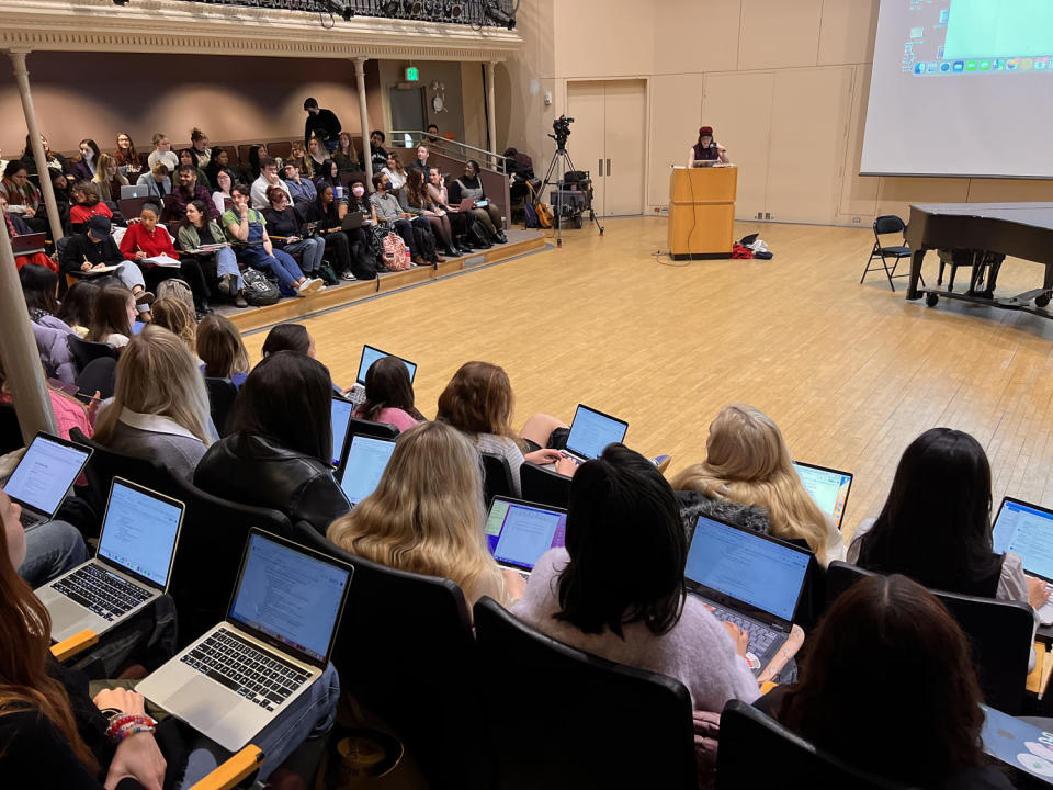 A photo from inside the lecture hall.