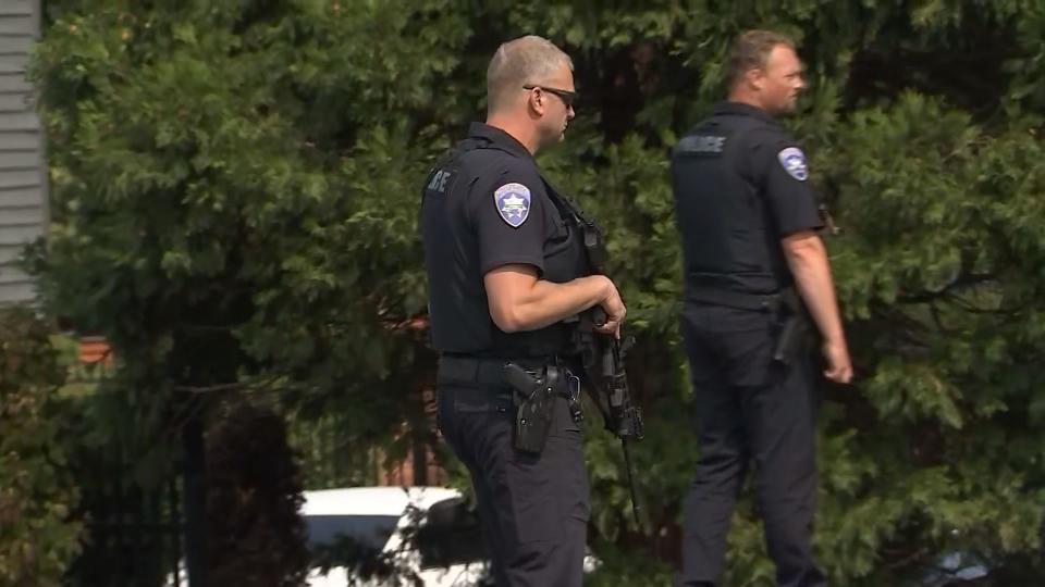 Streets were shut down in Tacoma while police searched for the suspects who shot a Tacoma Police Department detective in the shoulder on Aug. 23, 2023.