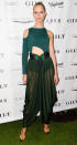 <p>Karolina Kurkova's outfit is what we imagine Princess Jasmine would wear if she joined the cast of <em>The Fifth Element</em>.</p>