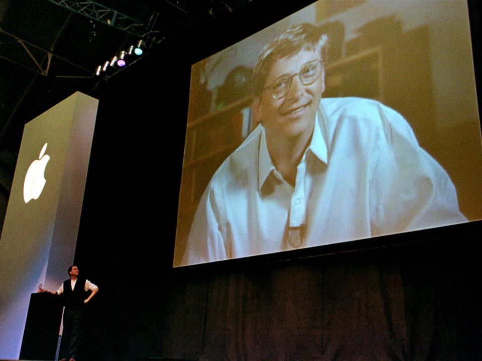 steve jobs bill gates microsoft 1997