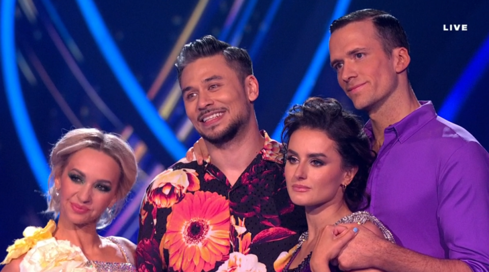Amber Davies and Ricky Norwood found themselves in the skate-off on Sunday (ITV)