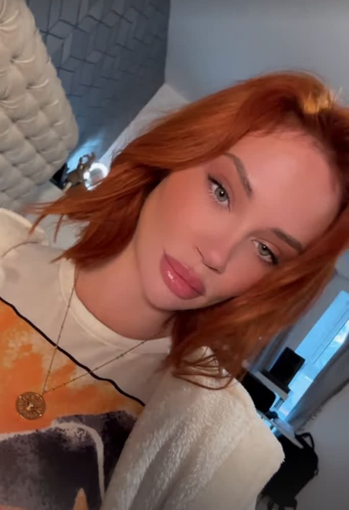 jessika power reveals red hair colour on instagram