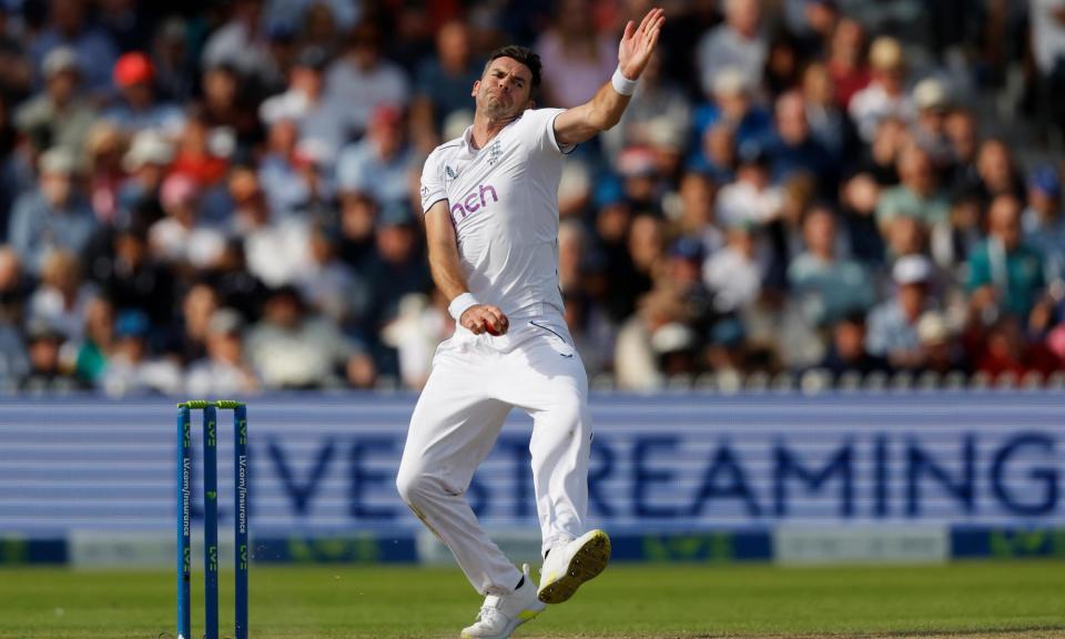 <span>Jimmy Anderson in action at last year’s Old Trafford Ashes Test, a season during which some of his powers seemed to be waning.</span><span>Photograph: Tom Jenkins/The Guardian</span>