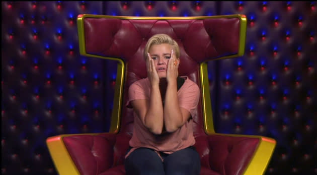 Kerry was beside herself with anguish as she had to choose two fellow housemates to face the first eviction with her.