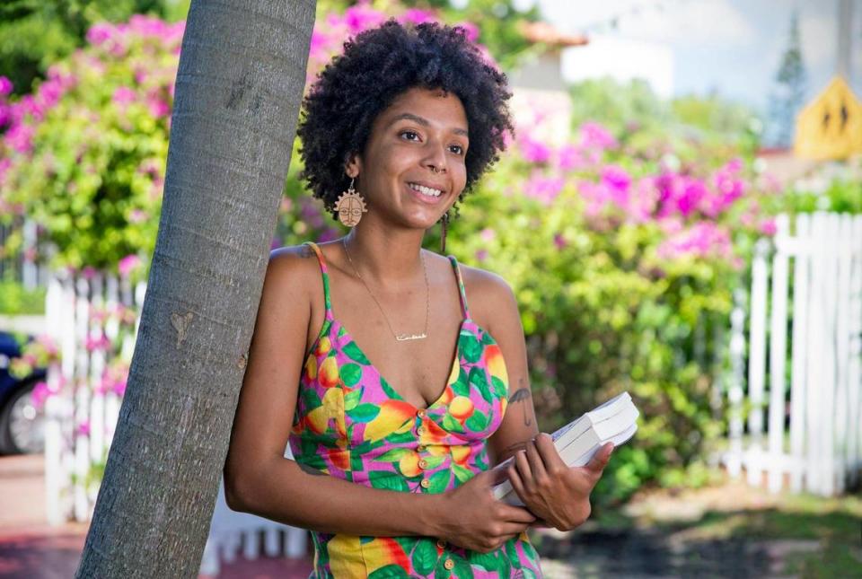 Leilani Bruce, who is Afro-Cuban, started the Candela book club to help shine a light on issues of race and racism in Cuba.. Photo taken on Thursday, February 25, 2021.