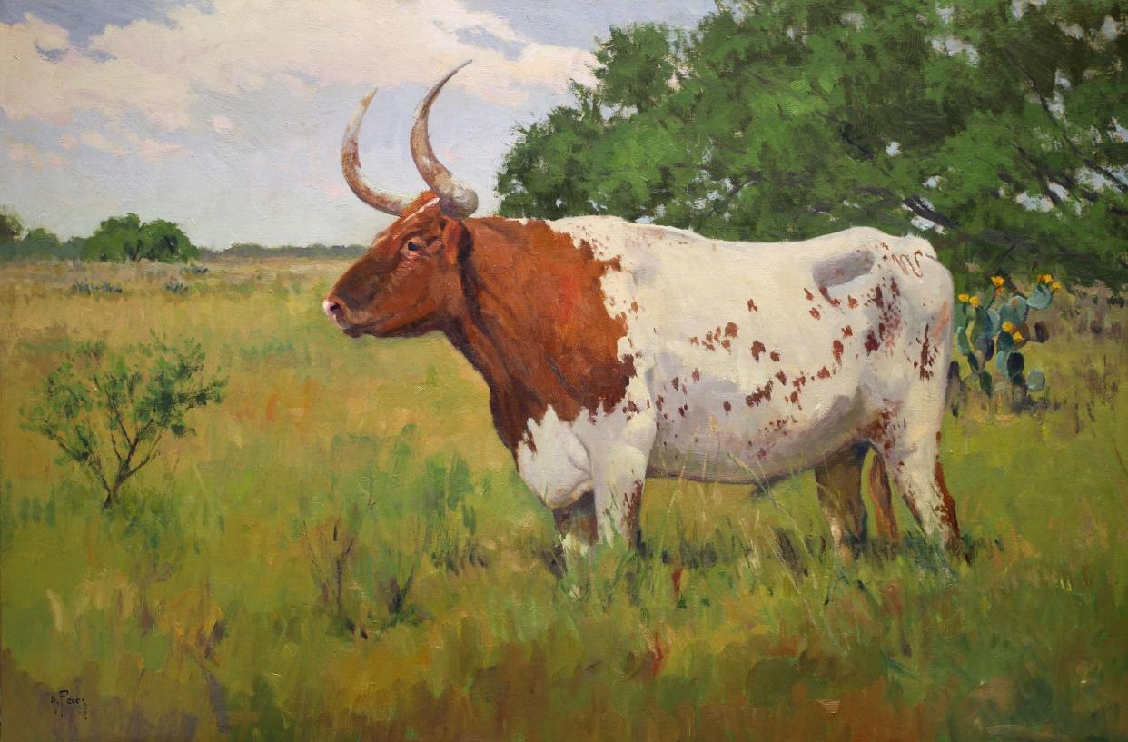 Contemporary Texas artist Noe Perez's paintings of a legendary Lone Star State spread are featured in the exhibit "King Ranch: A Legacy in Art," on view through Jan. 2, 2024, at the National Cowboy & Western Heritage Museum in Oklahoma City.