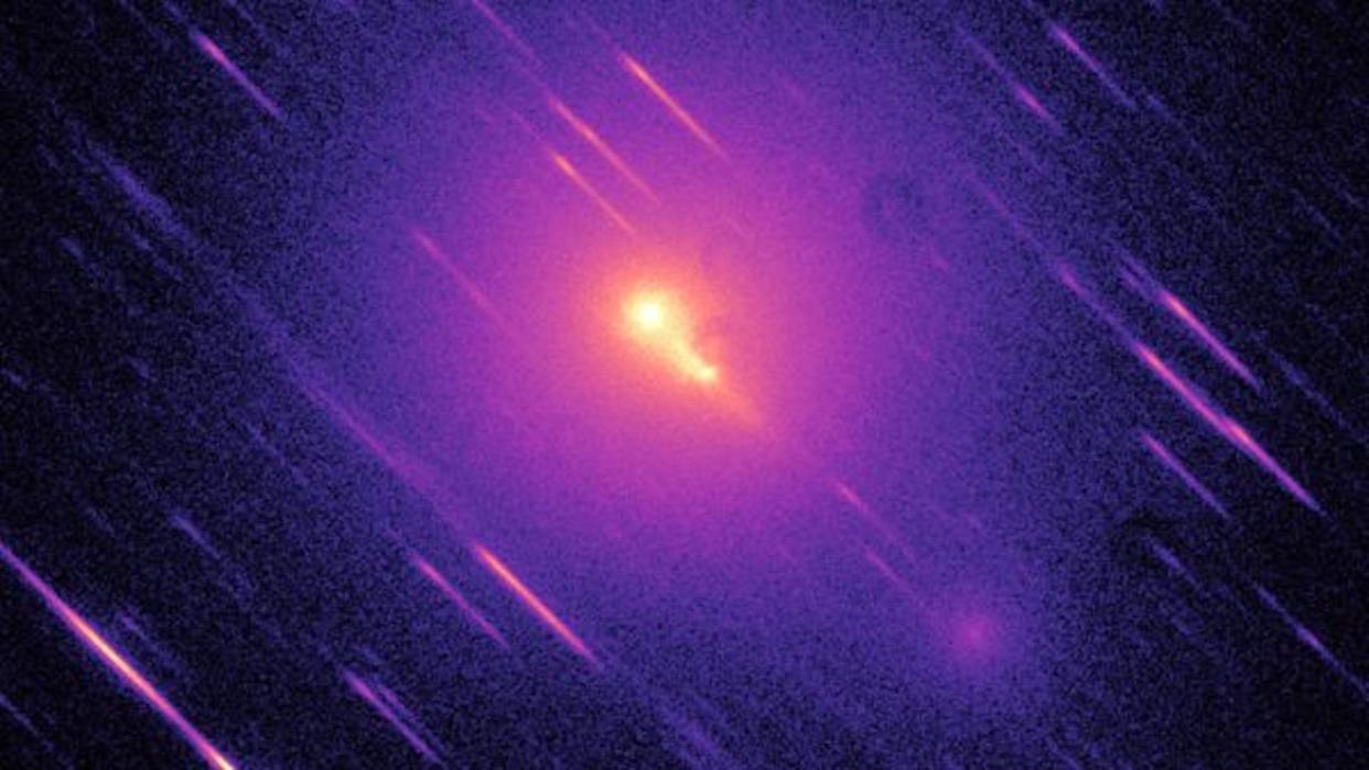  Machholz 1 as imaged by NASA's Galaxy Evolution Explorer (GALEX) spacecraft. 