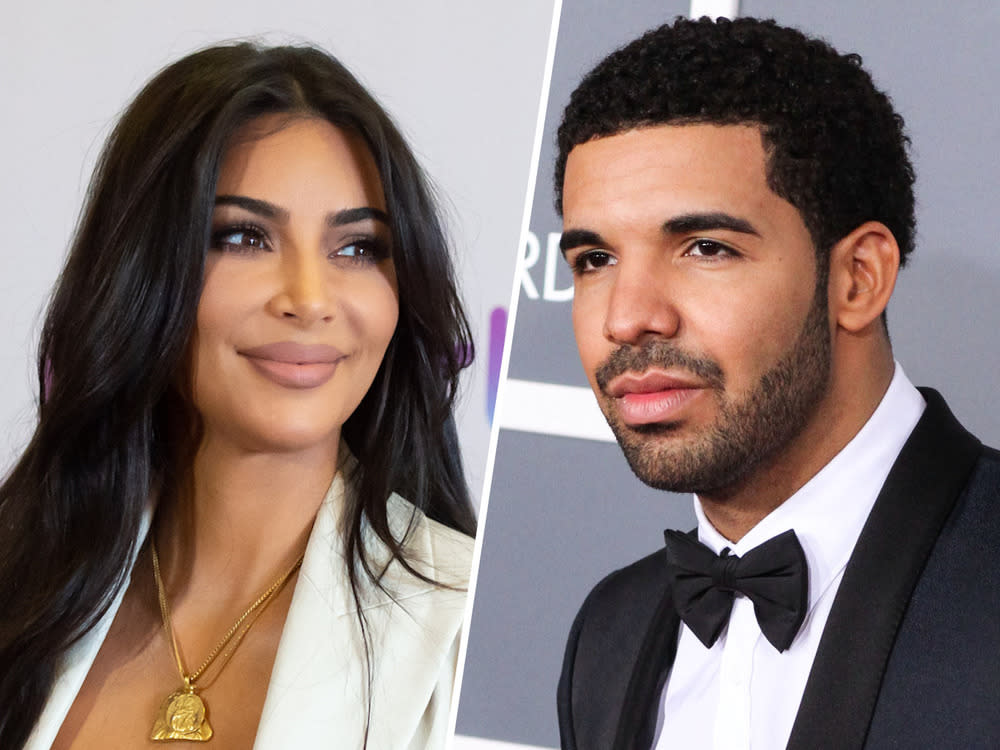 Fans dichten Kim Kardashian und Drake eine angebliche Affäre an. (Bild: [M] Shutterstock.com/Asatur Yesayants/Xavier Collin/Image Press Agency)