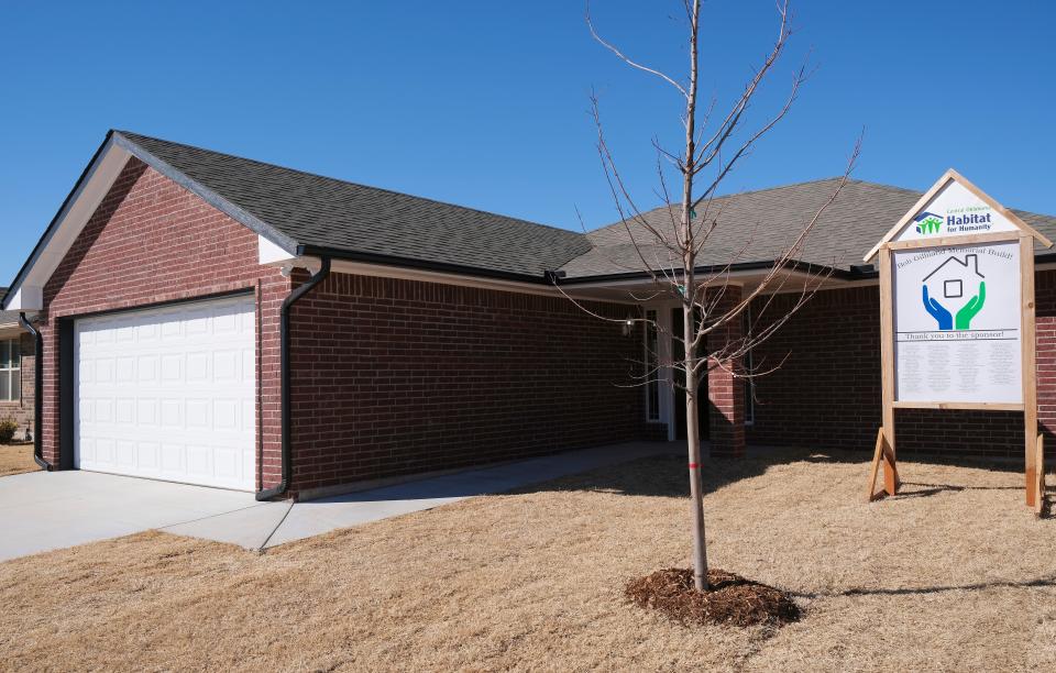 The last house in Central Oklahoma Habitat for Humanity's Stephen Florentz Legacy Estates addition,  dedicated in memory of Robert "Bob" Gilliland, Chairman and CEO Ann Felton Gilliland 's late husband.