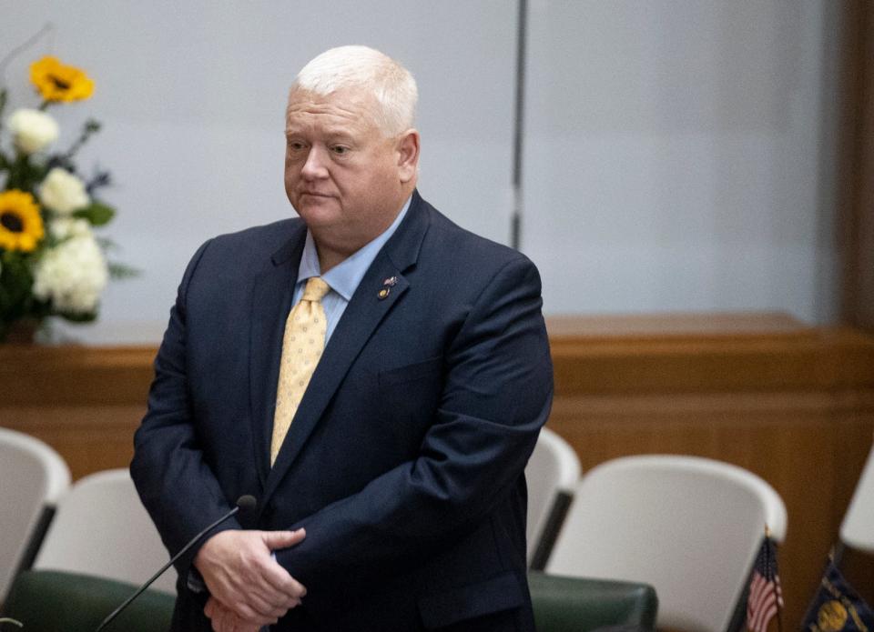 Rep. Paul Evans, D-Monmouth, looks on during a Jan. 9 House session at the Oregon State Capitol.