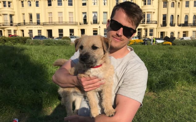 Tom Ward and his dog, Ralphie