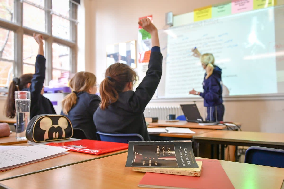 Pupils in a school classroom (PA Wire)