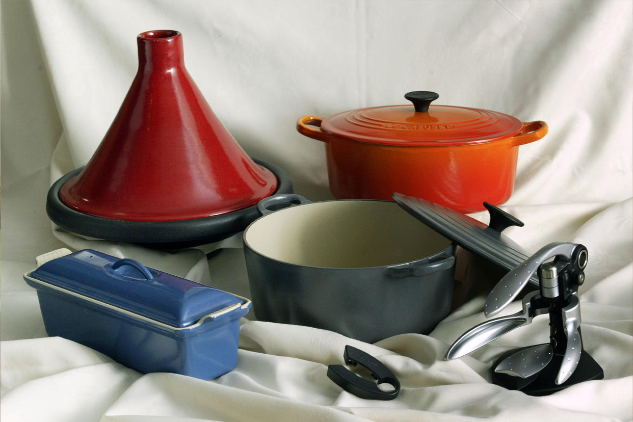 Le Creuset enamelled cast-iron pans Dickson Lee/South China Morning Post via Getty Images