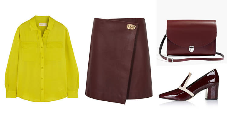 Chartreuse and oxblood — In your closet.